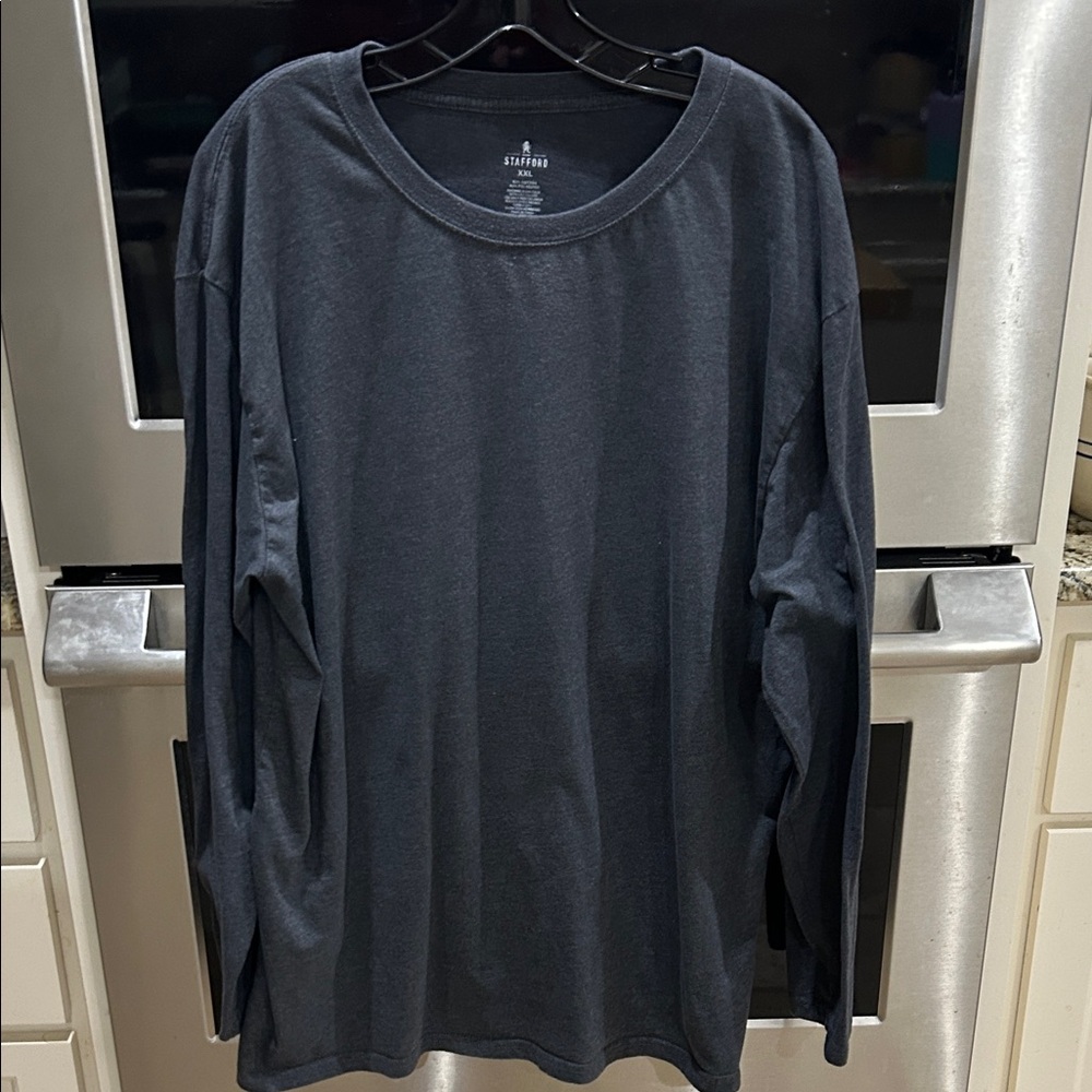 Stafford Men's Dark Gray Long Sleeve Tee